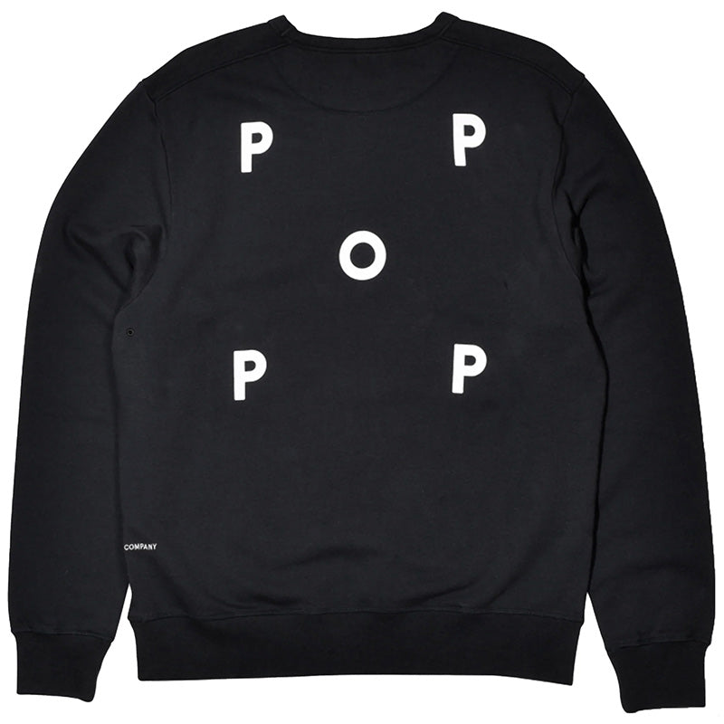 POP Logo Crewneck Sweater Black/White