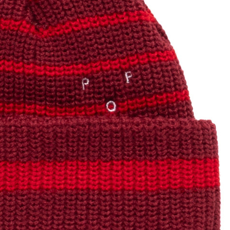 POP Striped Beanie Fudge/Goji Berry