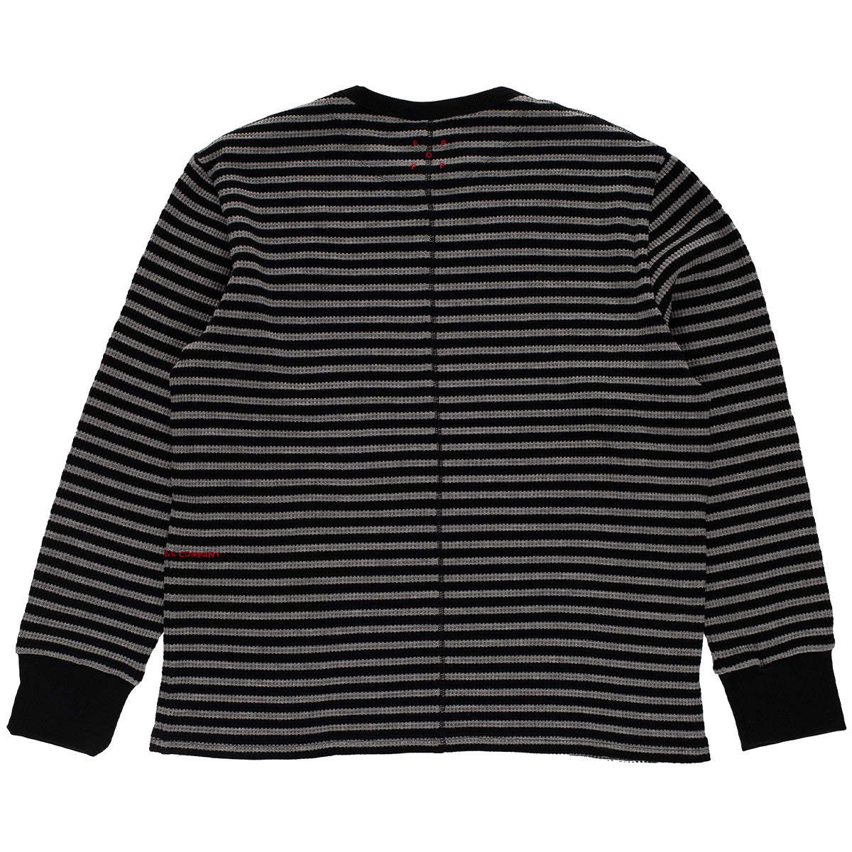 POP Striped Waffle Sweater Grey/Black