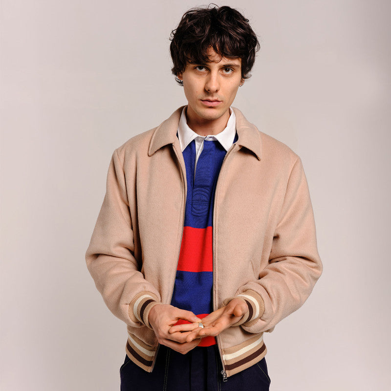 POP Varsity Jacket White Pepper