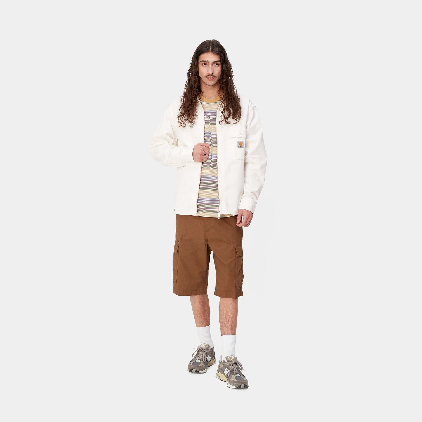 Carhartt WIP Rainer Shirt Jac Off-White Rinsed