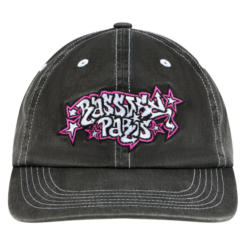 Rassvet 6 Panel Cap Sand Brushed Twill Washed Woven Black