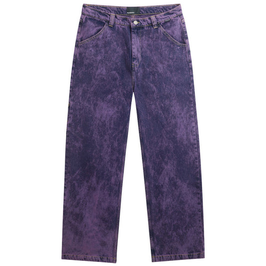 Rassvet Acid Wash Carpenter Work Denim Pants Woven Purple