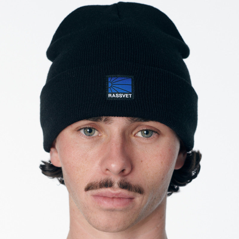 Rassvet Logo Beanie Knit Black