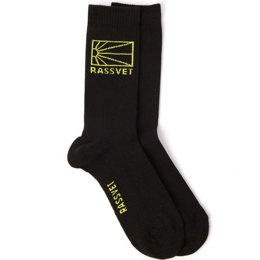 Rassvet Logo Knit Socks Black
