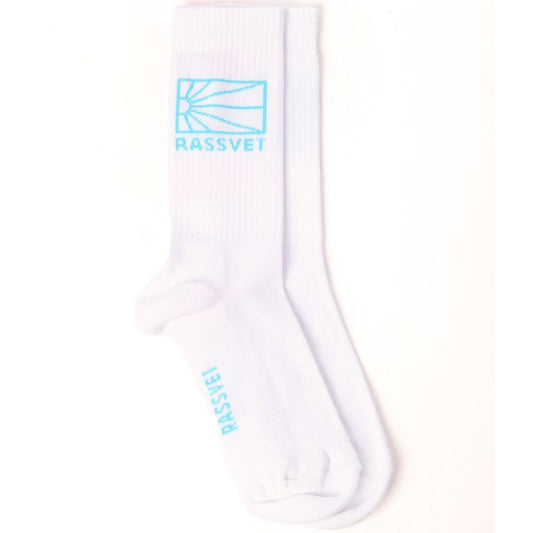 Rassvet Logo Knit Socks White