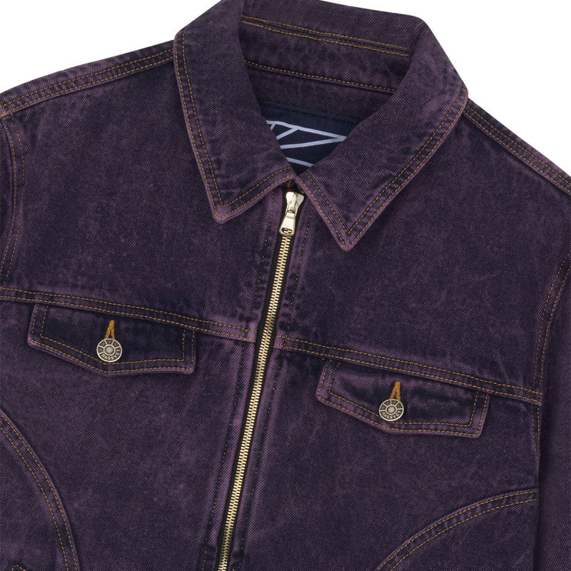 Rassvet Zip Denim Jacket Woven Purple