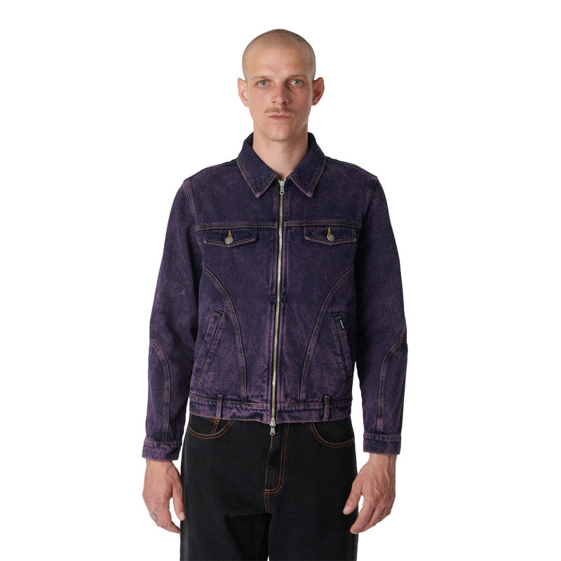 Rassvet Zip Denim Jacket Woven Purple
