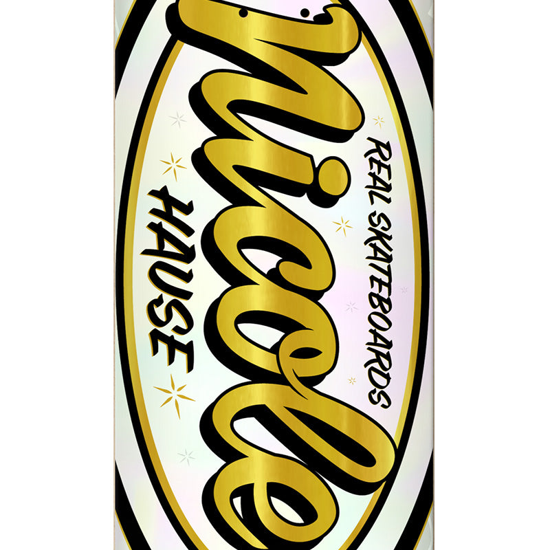 Real Nicole Hause Pro Oval Debut Skateboard Deck White 8.5