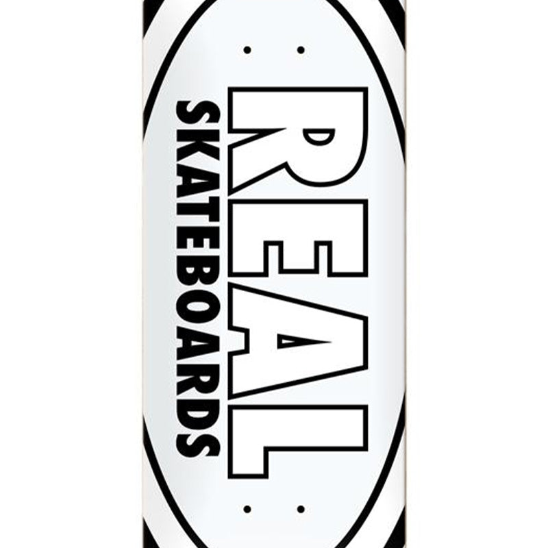 Real Team Classic Oval Skateboard Deck White 8.38