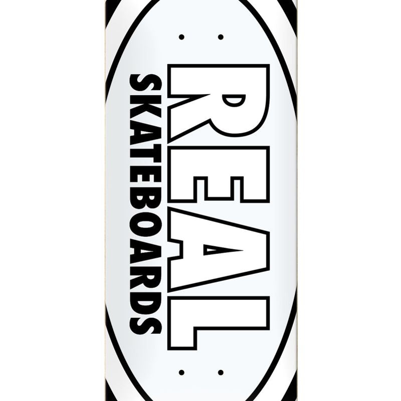 Real Team Classic Oval Skateboard Deck White 8.38