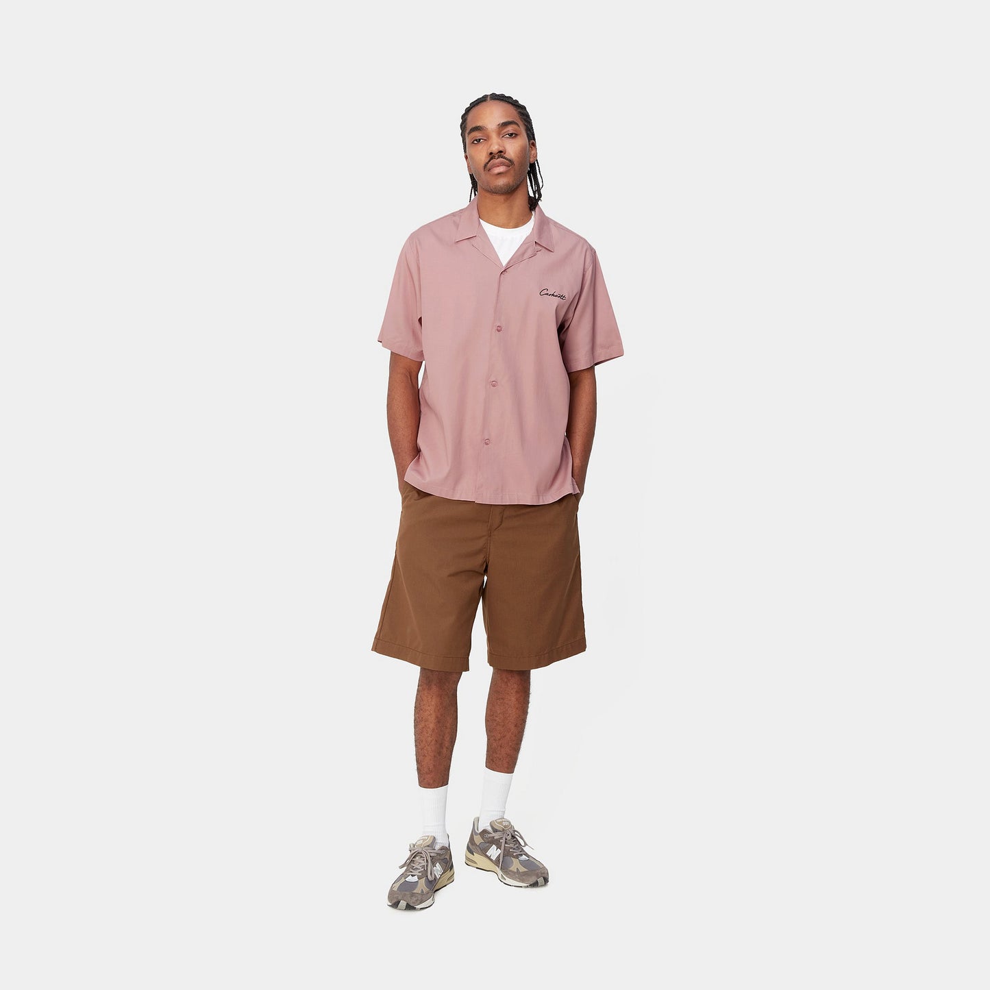 Carhartt WIP Delray Shirt Glassy Pink/Black