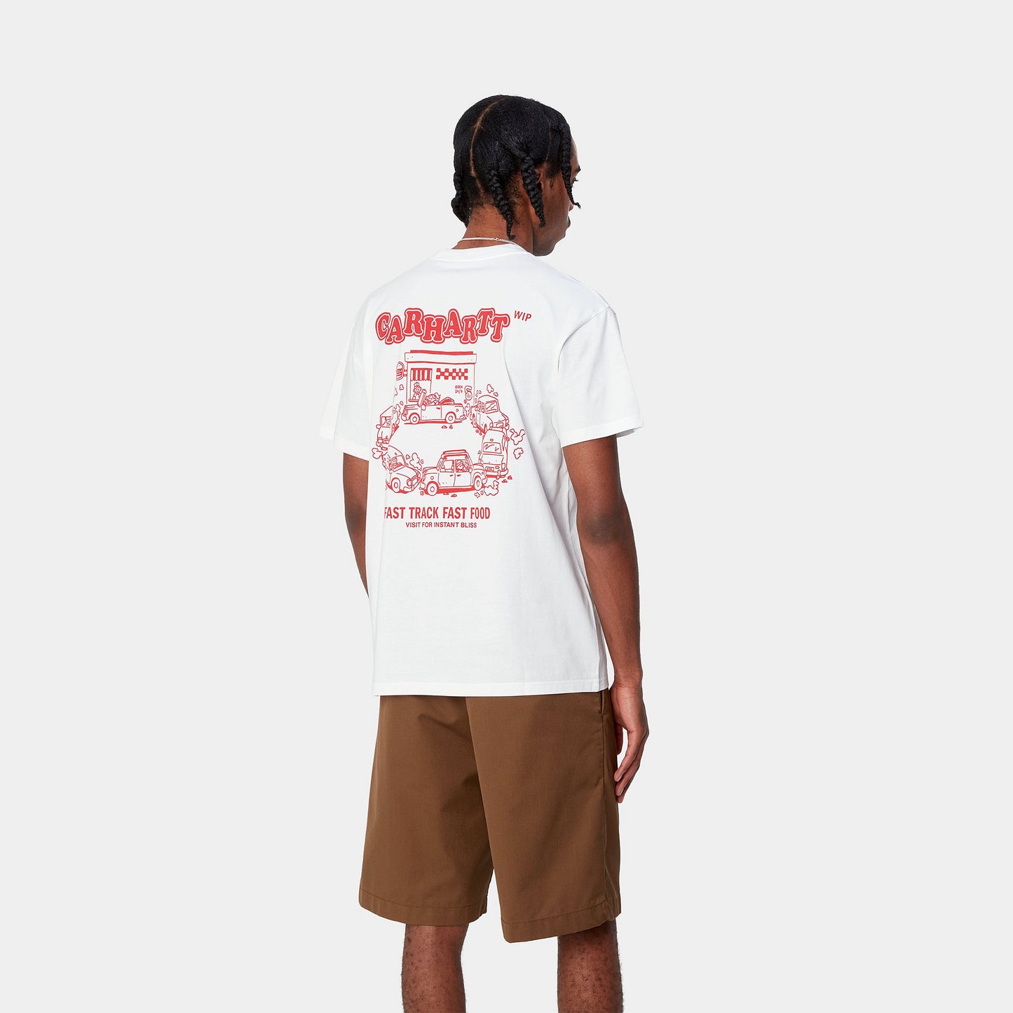 Carhartt WIP Fast Food T-Shirt White/Red