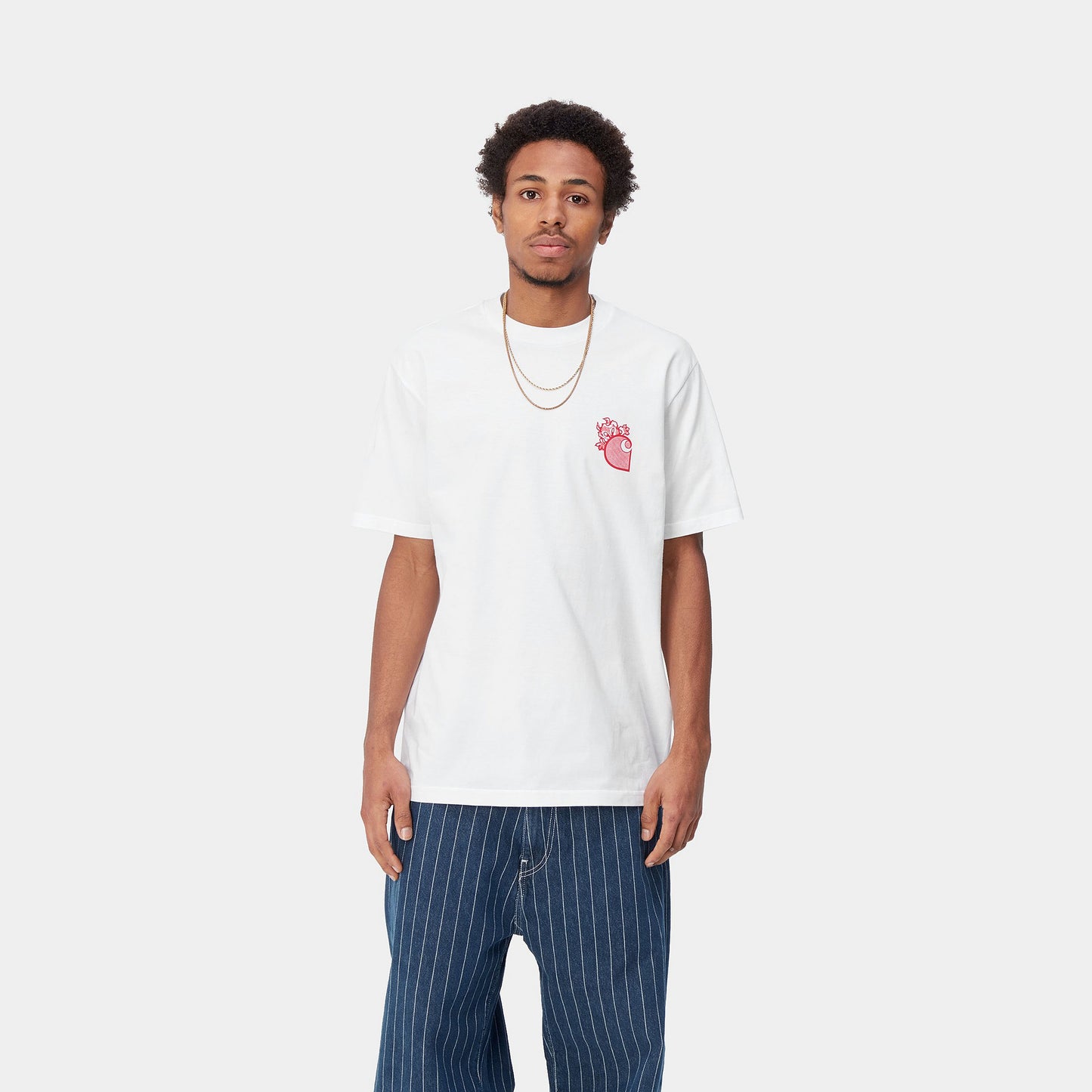Carhartt WIP Little Hellraiser T-Shirt White/Red