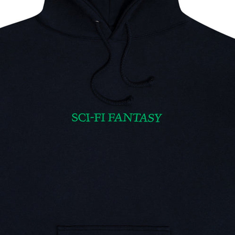 Sci-Fi Logo Hooded Fleece Sweater Indigo