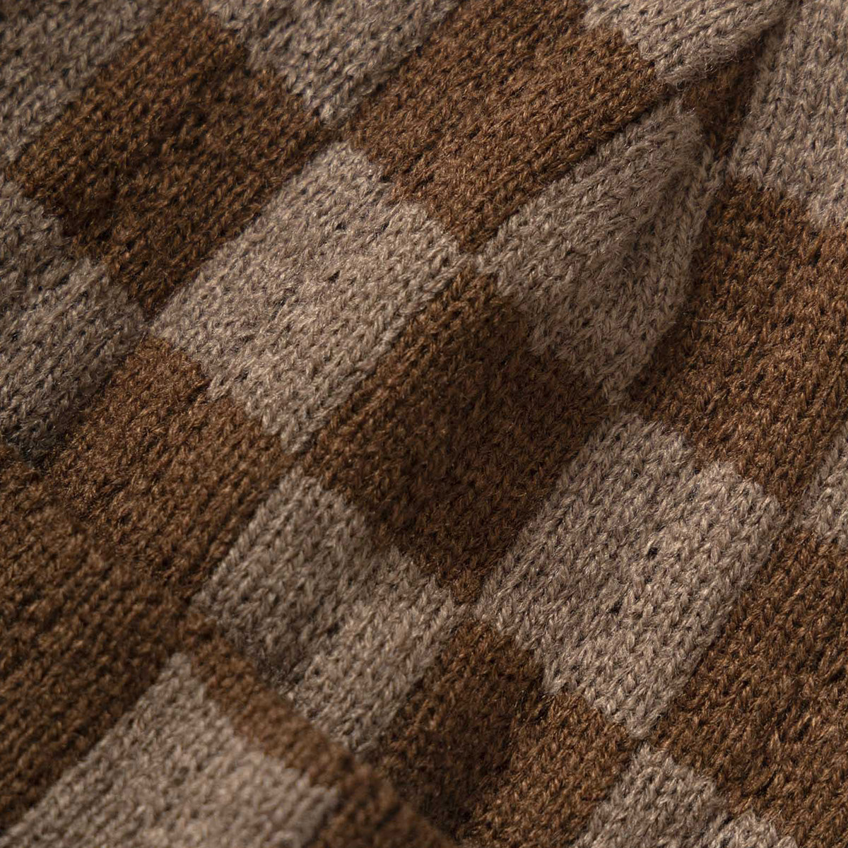 Service Works Chunky Check Beanie Brown