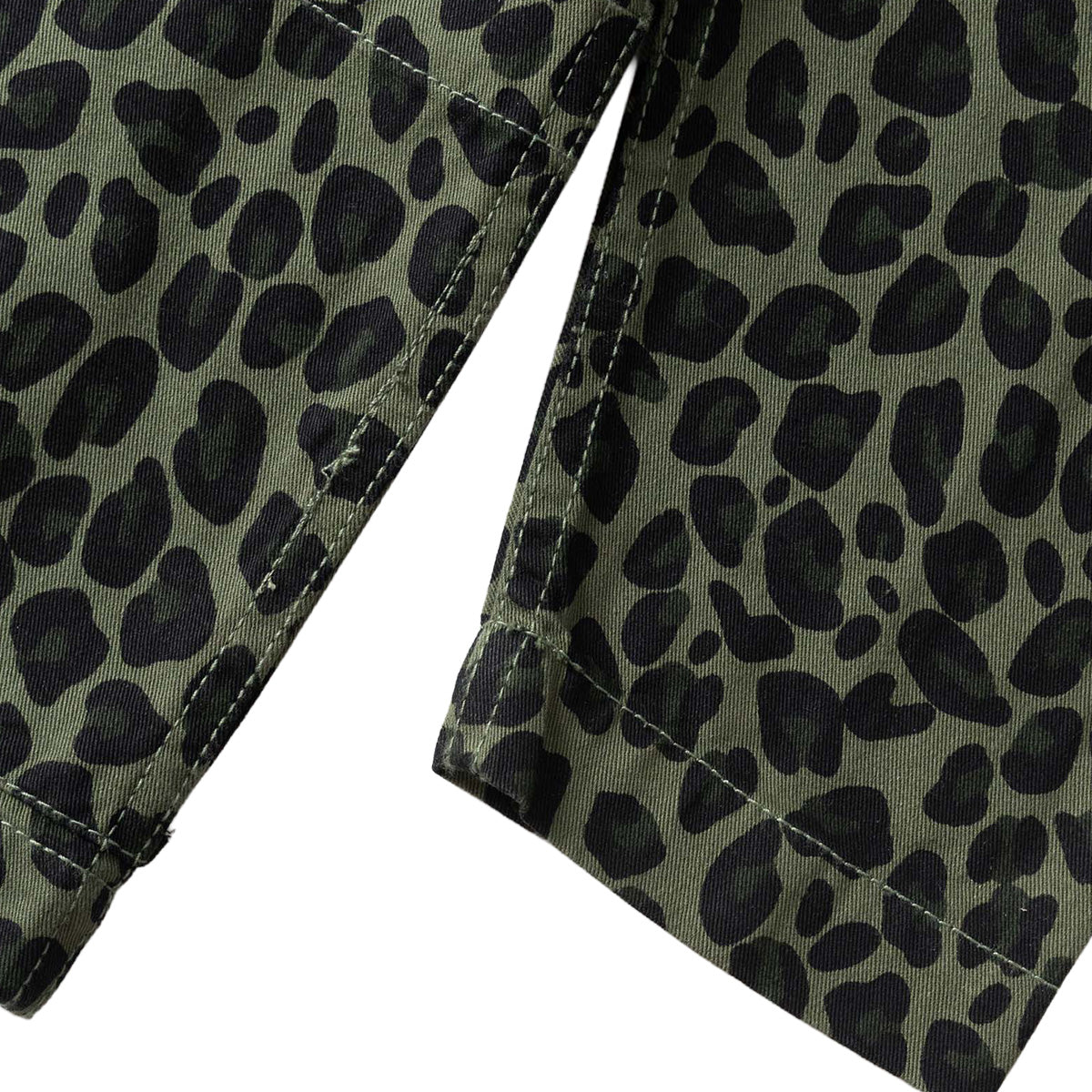 Service Works Patterned Easy Chef Shirt Green Leopard