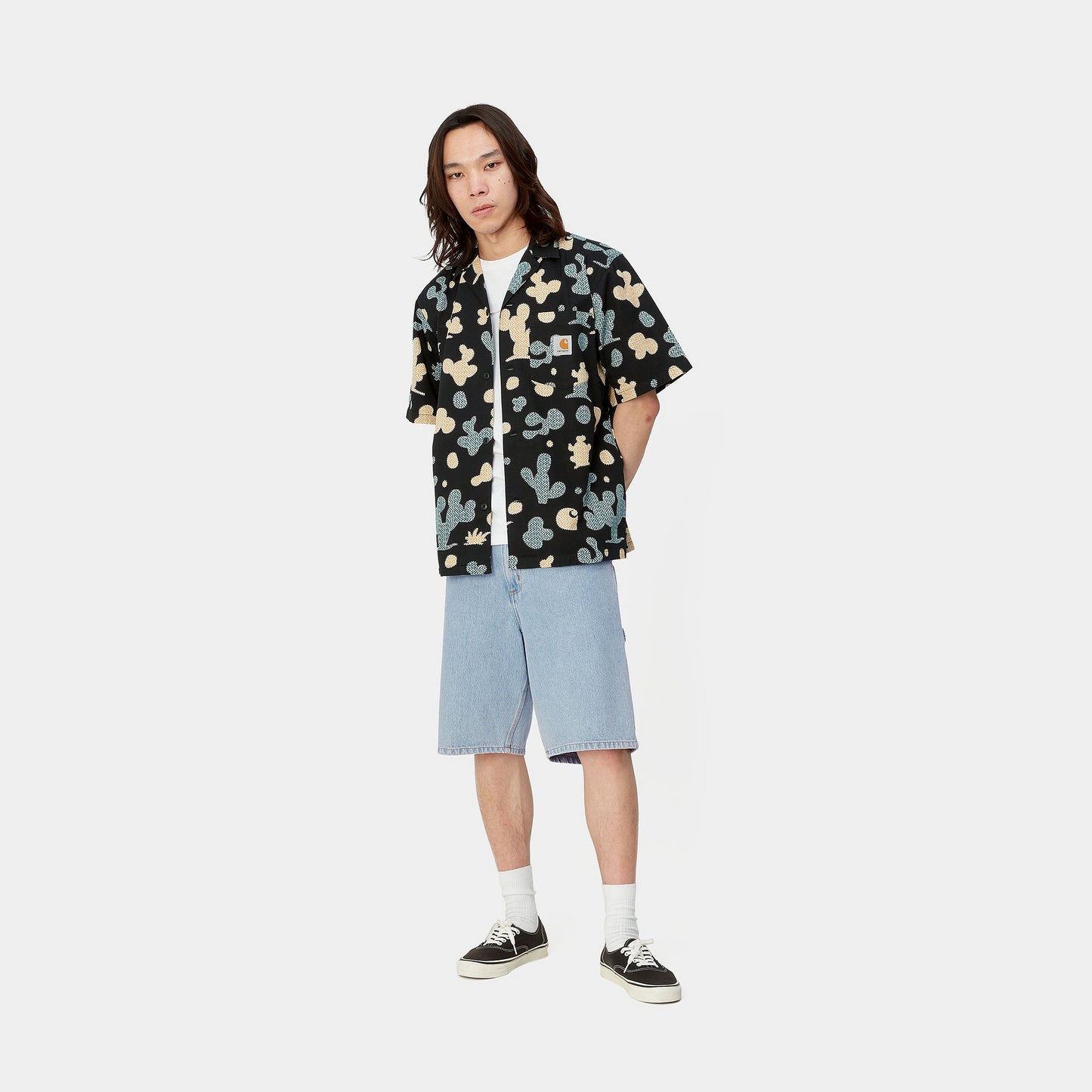 Carhartt WIP Single Knee Short Blue Heavy Stone Bleached