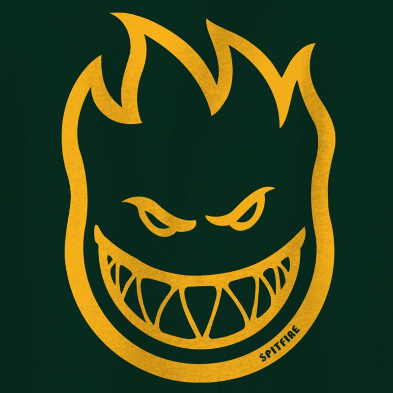 Spitfire Bighead T-Shirt Forest Green/Gold