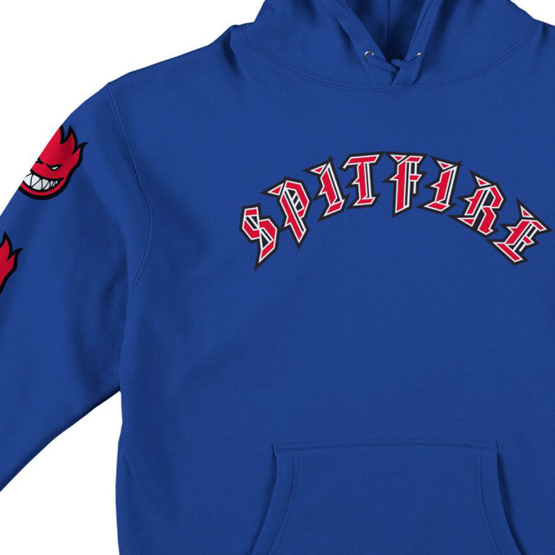 Spitfire Old E Bighead Fill Sleeve Hoodie Royal/Red/Whites
