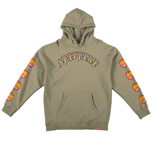 Spitfire Old E Bighead Fill Sleeve Hoodie Sandstone/Gold/Red