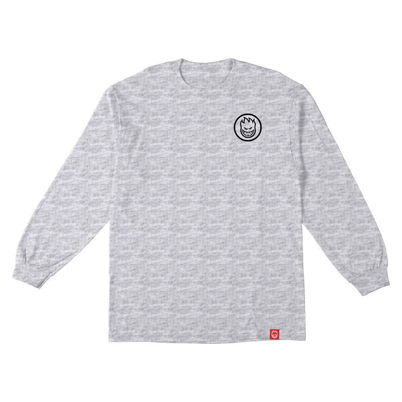 Spitfire Swirled Classic Longsleeve T-Shirt Ash/Black