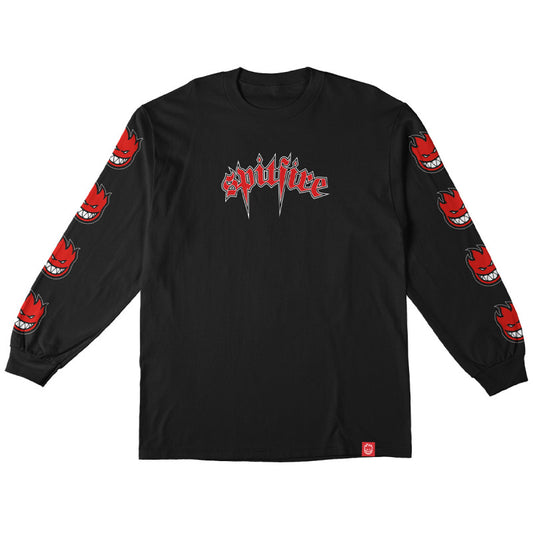 Spitfire Venom Bighead Fill Sleeve Longsleeve T-Shirt Black