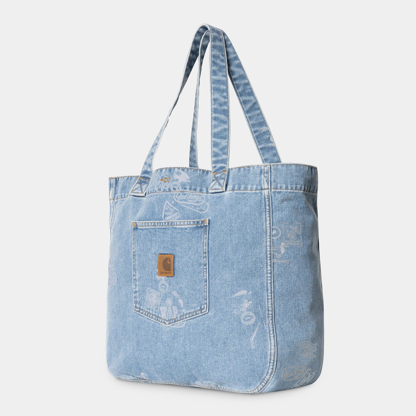 Carhartt WIP Stamp Tote Bag Blue Bleached