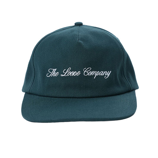 The Loose Company Script Logo Unconstructed 5 Panel Forest Green