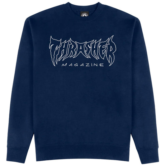 Thrasher Metal Crewneck Sweater Navy