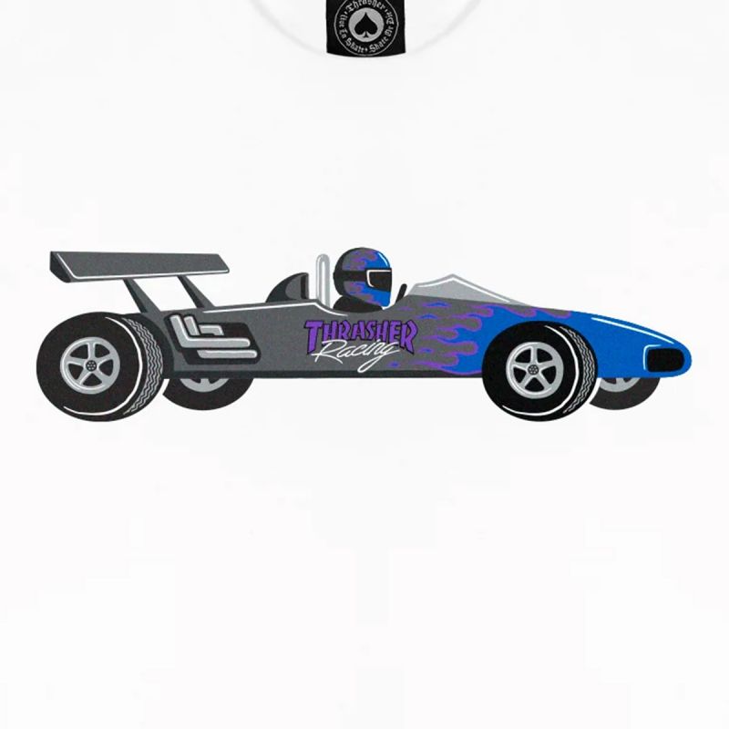 Thrasher Racecar T-Shirt White