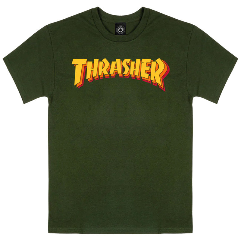 Thrasher Stacked T-Shirt Forest Green