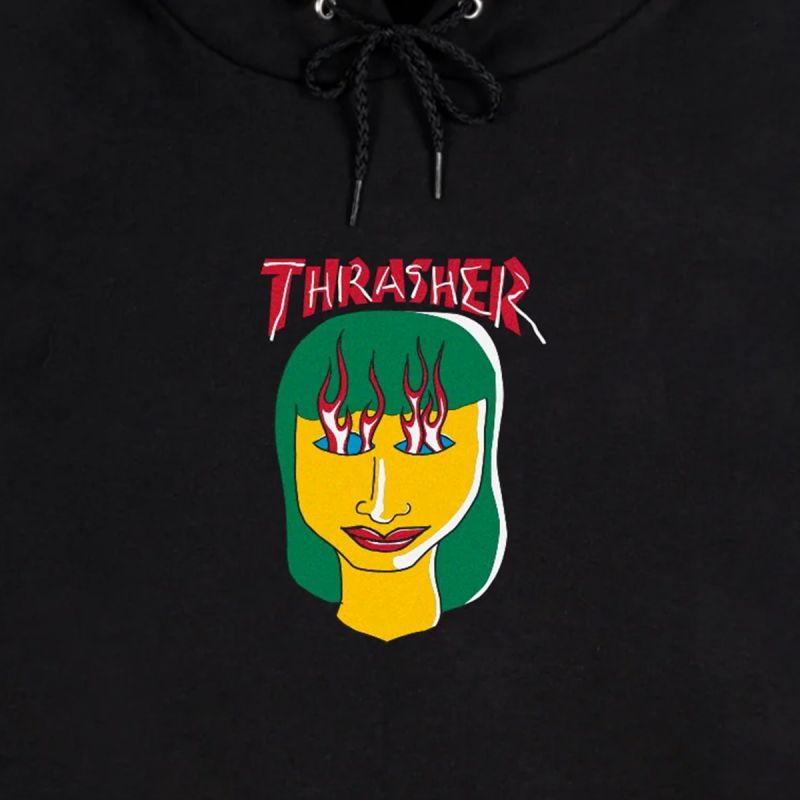 Thrasher Talk Shit By Gonz Hoodie Black