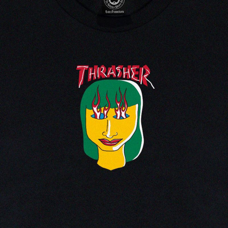 Thrasher Talk Shit By Gonz T-Shirt Black