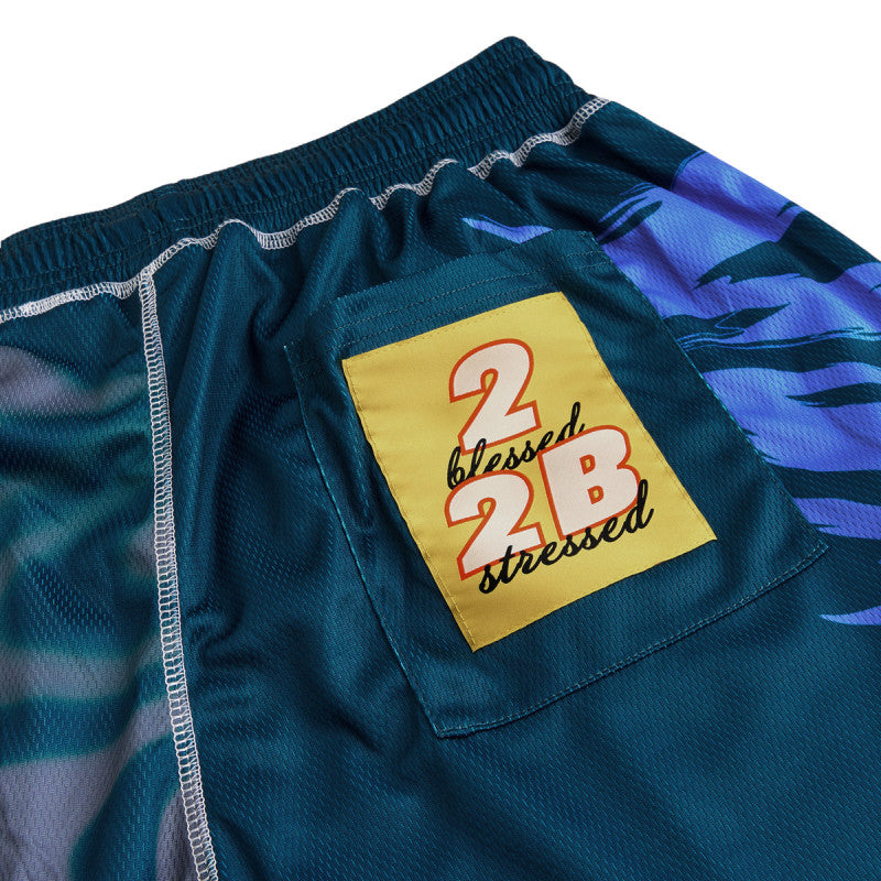 Token Dazed Mesh Shorts Dark Teal Multi