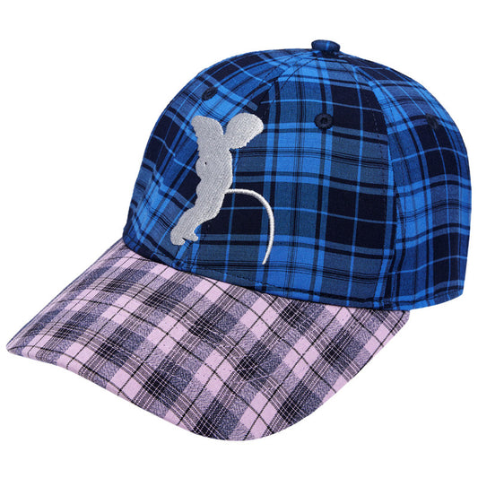 Token Pissing Angel Cap Blue Purple Plaid