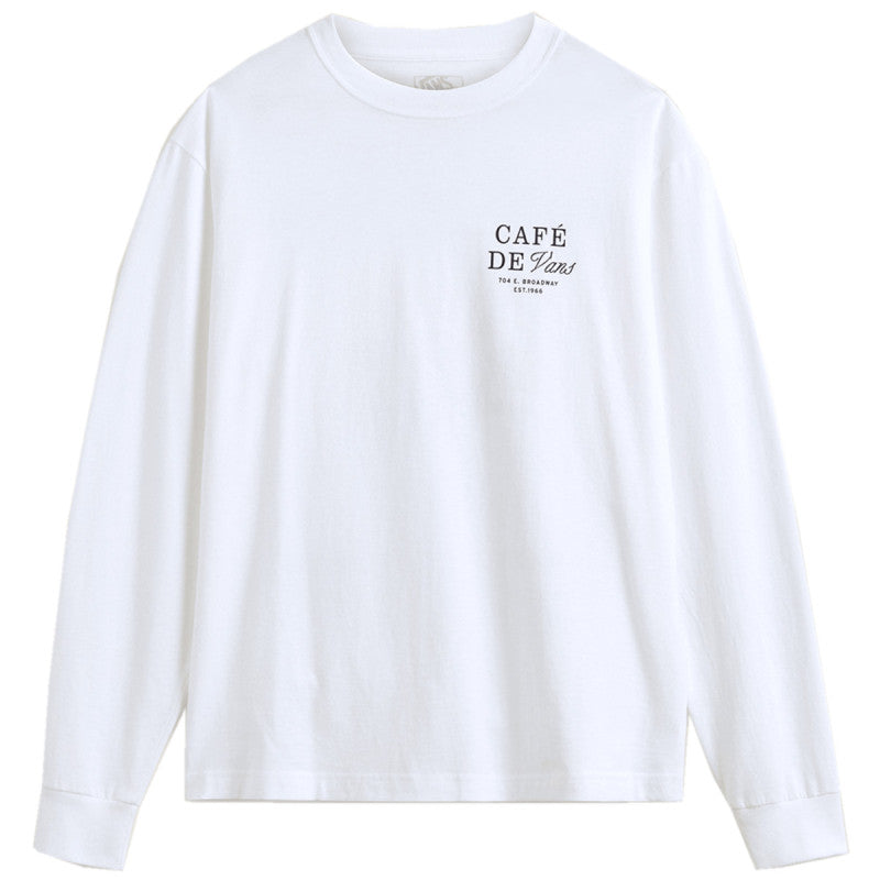 Vans Cafe Vans Longsleeve T-Shirt White