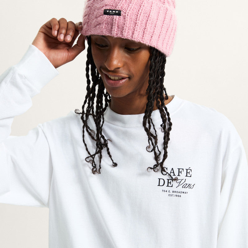 Vans Cafe Vans Longsleeve T-Shirt White