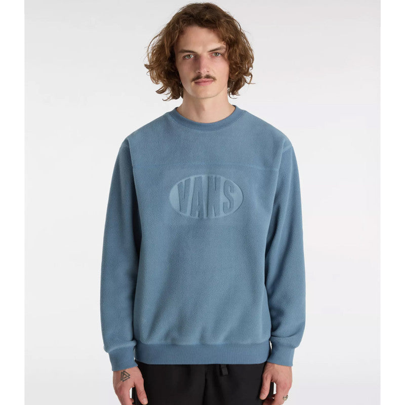 Vans Carlo Polar Fleece Loose Crewneck Sweater Bluestone