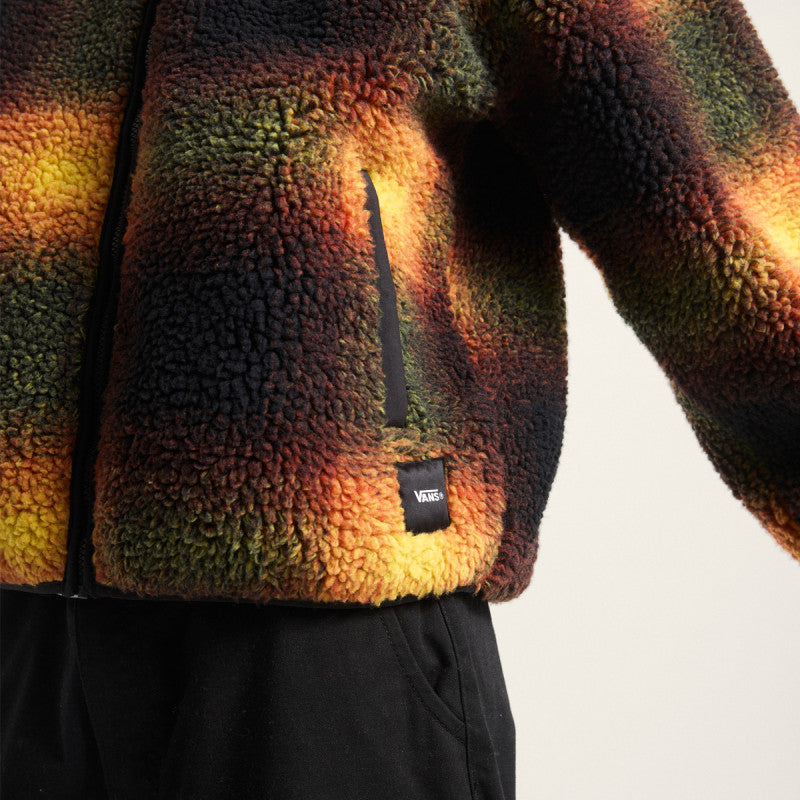 Vans Heights Sherpa Full Zip Jacket Black/Herritage Mustard
