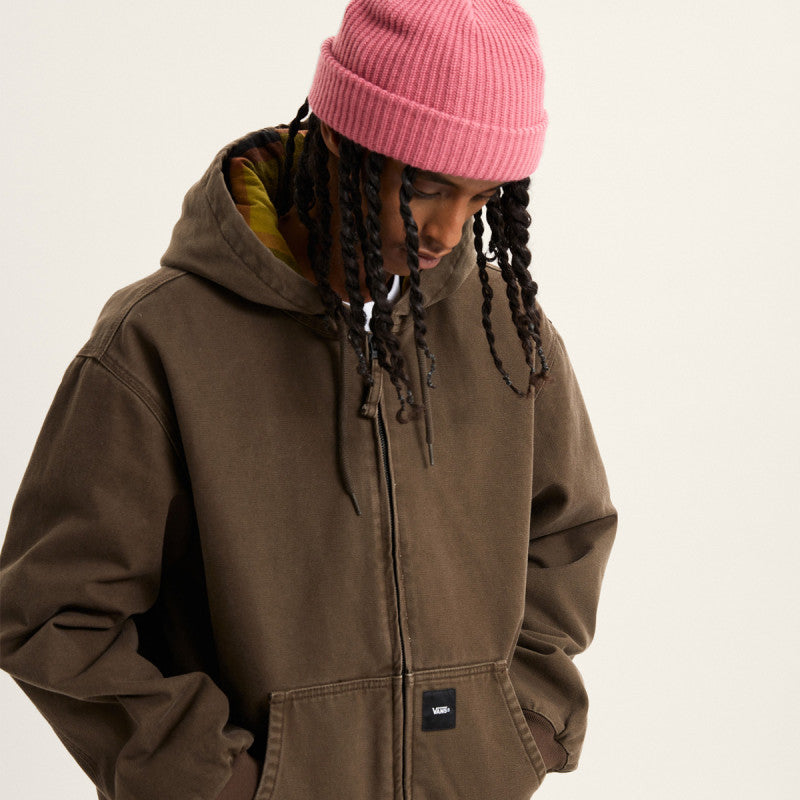 Vans Workwear Canvas Full Zip Jacket Coal Brown