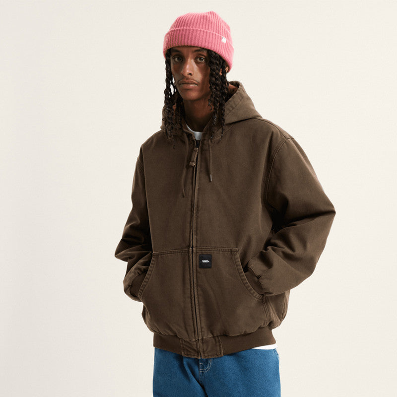 Vans Workwear Canvas Full Zip Jacket Coal Brown