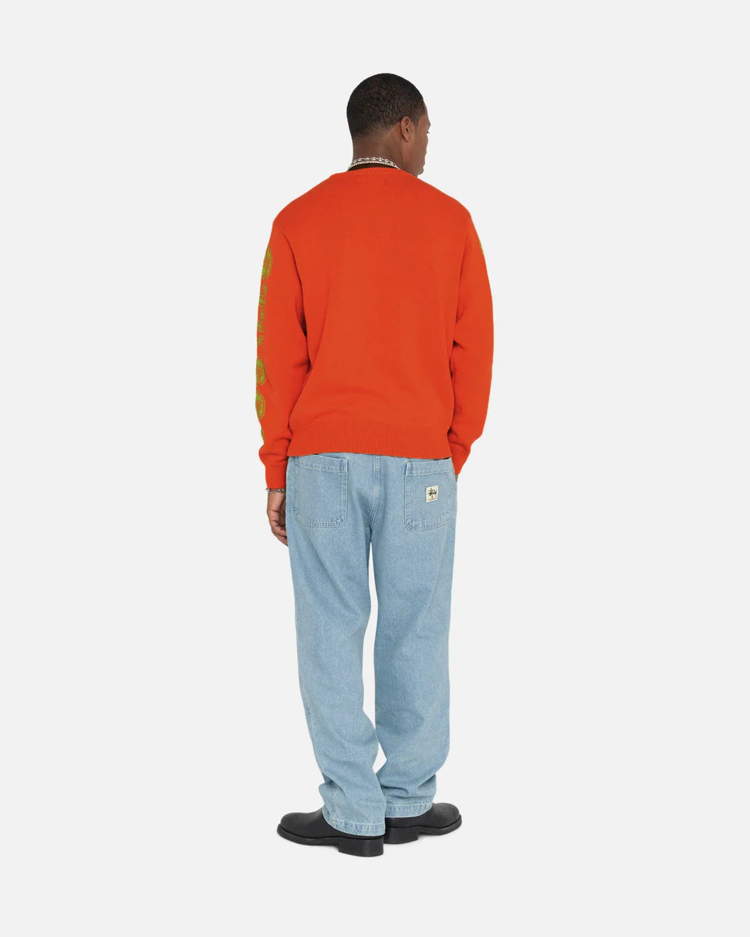 Stüssy Sleeve Logo Sweater Orange