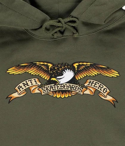 Anti Hero Eagle Pullover Hooded Sweatshirt Army