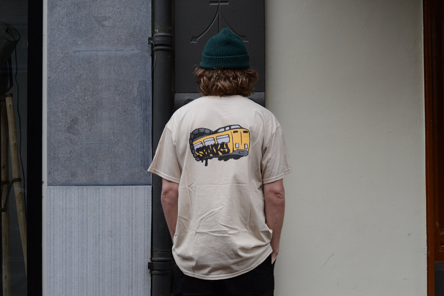 Sparky X Same Train Logo T-Shirt Sand