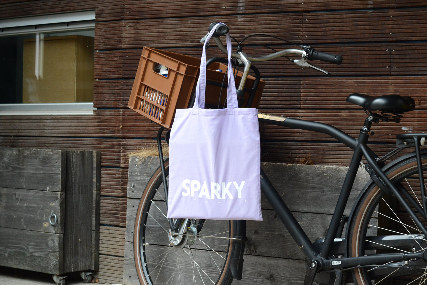 Sparky Tote Bag Lavender/White