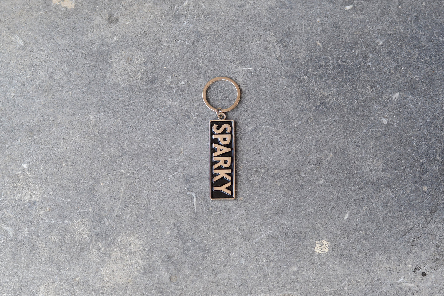 Sparky Logo Keychain Silver