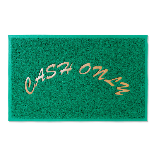 Cash Only Dealer Mat Green