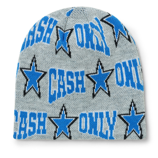 Cash Only Stars Skully Beanie Grey