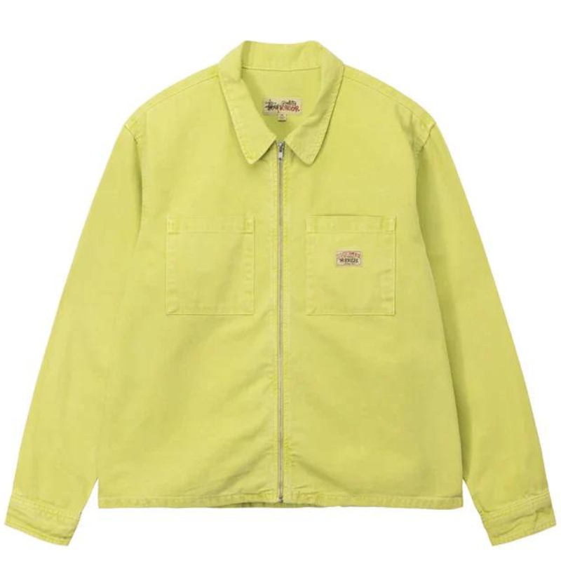Stüssy Washed Canvas Zip Shirt Lime – Sparky Online Store